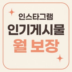 인스타그램 인기게시물 월보장